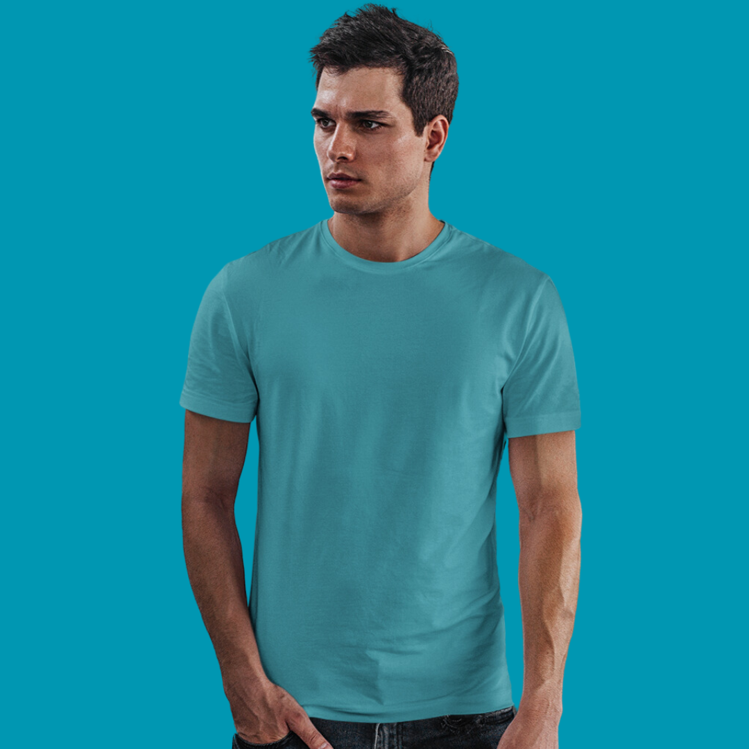 Elevate Your Wardrobe with 100% Cotton Men's Premium Round Neck T-Shirts. Discover Comfort and Style Combined. Perfect for Everyday Wear. Shop Now