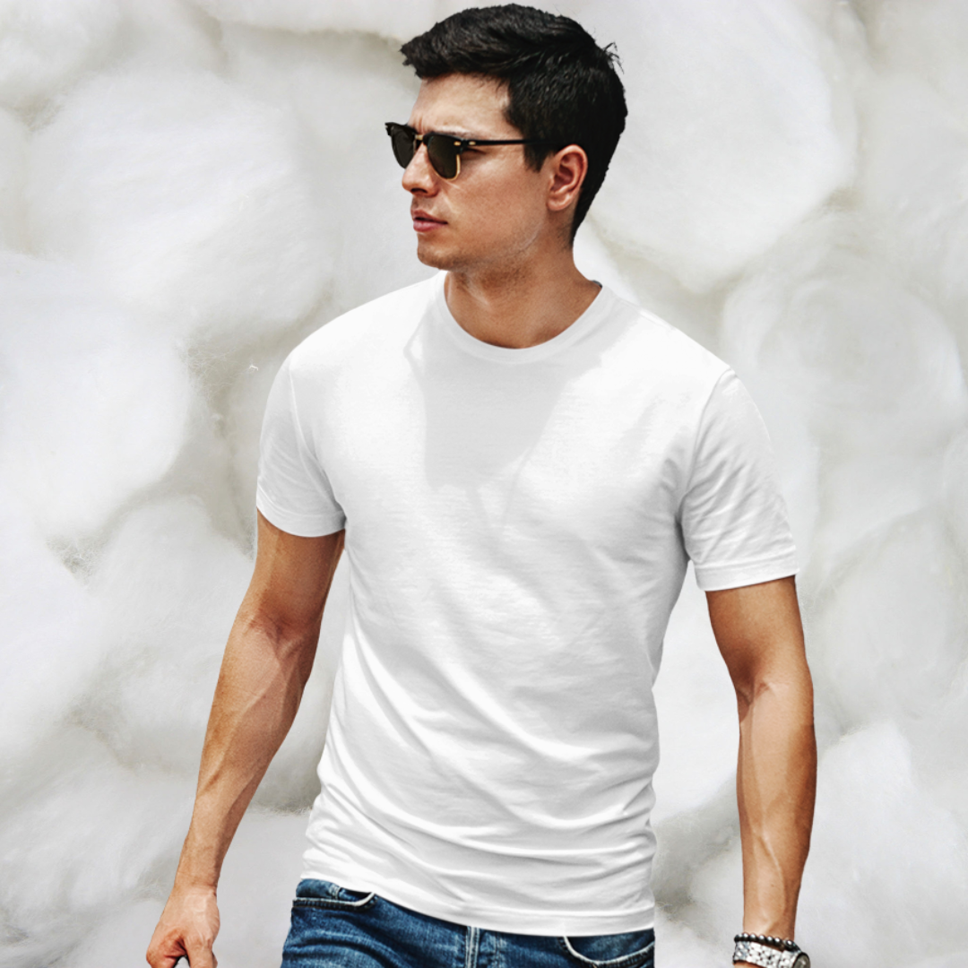 "Elevate Your Wardrobe with 100% Cotton Men's Premium Round Neck T-Shirts. Discover Comfort and Style Combined. Perfect for Everyday Wear. Shop Now!"